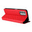 Phone Shell for Nokia G310 PU Leather Rhombus Imprinted Wallet Case Stand Flip Phone Cover - Red - 4