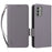 For Nokia G310 Litchi Texture PU Leather Cell Phone Case Wallet Stand Anti-Fingerprint Cover - Grey - 1