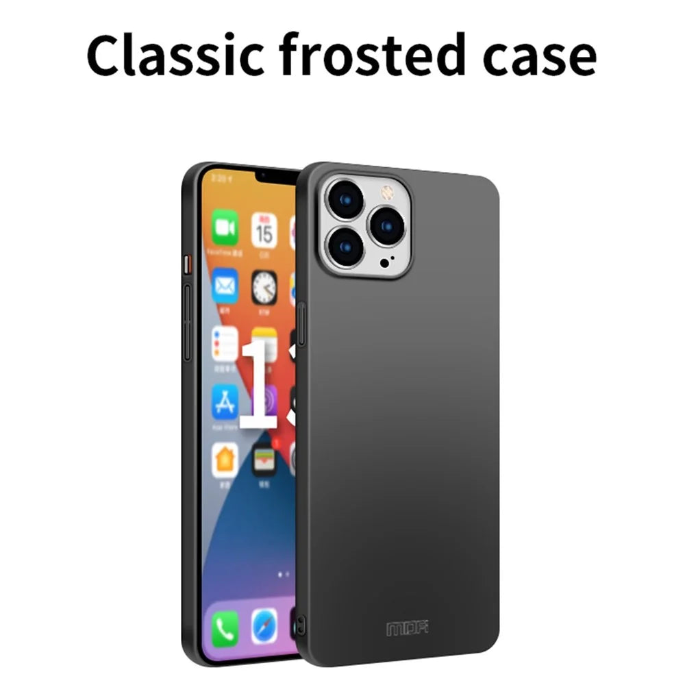 MOFI JK PC Series-1 Shield Matte PC Phone Case for iPhone 15 Pro Max Anti-Fingerprint Cell Phone Cover - Black - 2