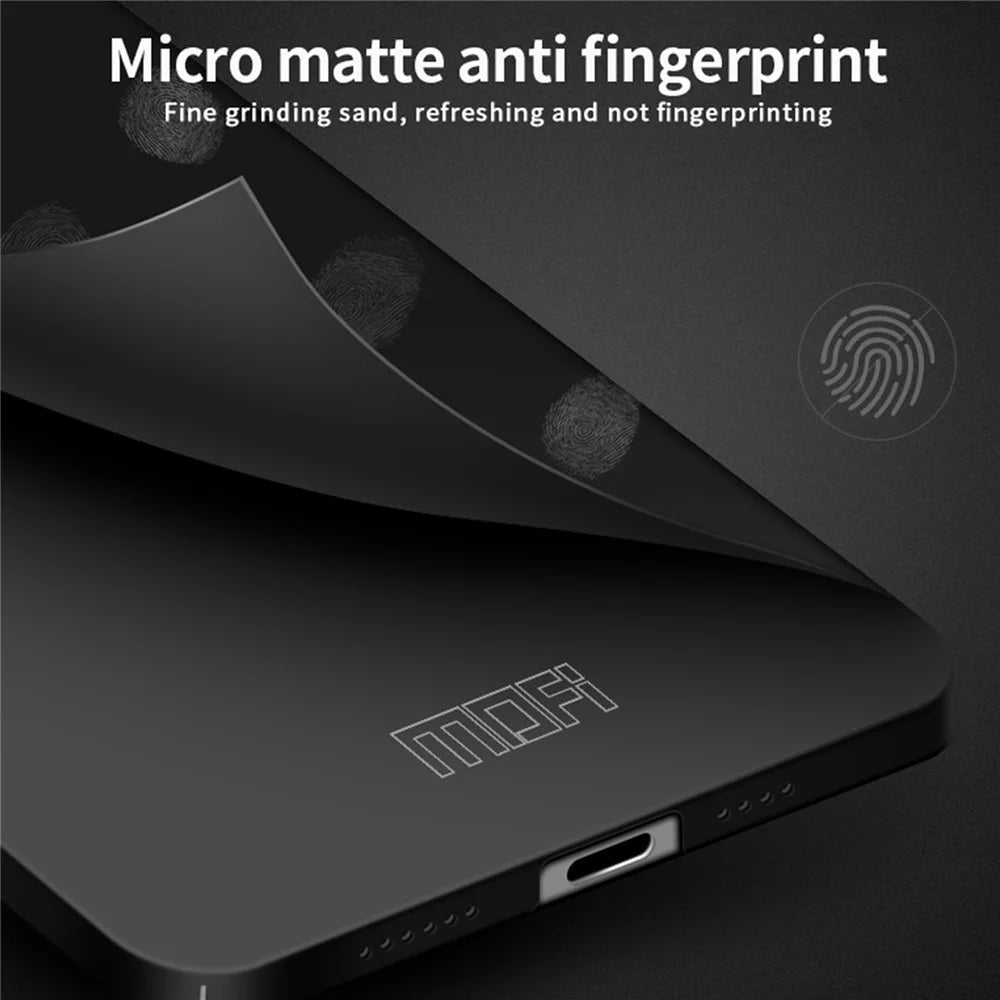 MOFI JK PC Series-1 Shield Matte PC Phone Case for iPhone 15 Pro Max Anti-Fingerprint Cell Phone Cover - Black - 5