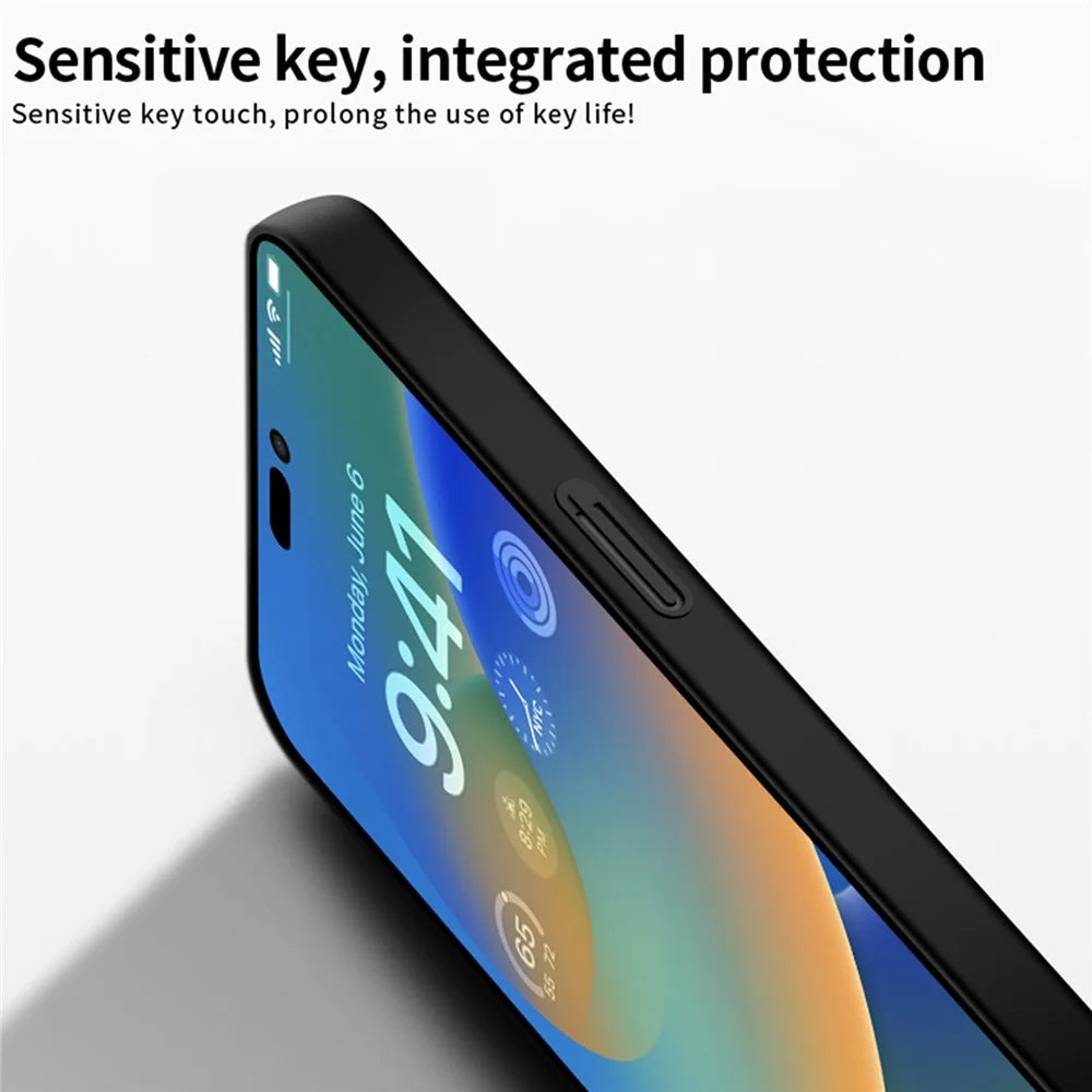 MOFI JK PC Series-1 Shield for iPhone 15 Pro Anti-Fingerprint Matte PC Phone Case Cell Phone Cover - Black - 3