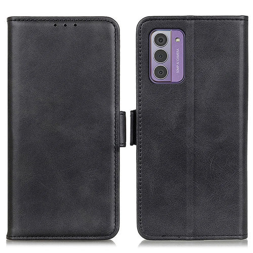 For Nokia G42 Cowhide Texture PU Leather Wallet Phone Case Phone Stand Cover - Black - 1