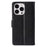 For iPhone 15 Pro Max Cell Phone Case Imprinted Butterflies PU Leather Wallet Cover Stand with Strap - Black - 7