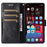For iPhone 15 Plus PU Leather Wallet Cover Cell Phone Case Imprinted Butterflies Shell Stand with Strap - Black - 2