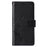 For iPhone 15 Plus PU Leather Wallet Cover Cell Phone Case Imprinted Butterflies Shell Stand with Strap - Black - 6