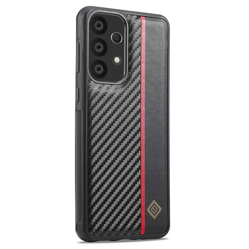 LC.IMEEKE For Samsung Galaxy A73 5G Anti-drop Phone Case Carbon Fiber Leather+TPU+EVA Cover - 1