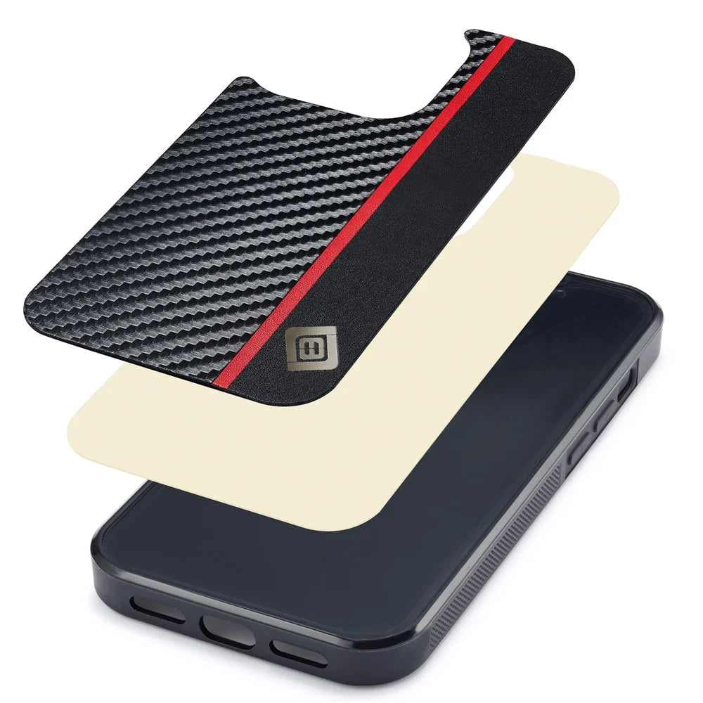 LC.IMEEKE For iPhone 14 Pro Cell Phone Case Carbon Fiber PU Leather Coated TPU + EVA Phone Cover - 4