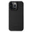 MELKCO For iPhone 14 Pro Max Genuine Cow Leather Coated PC Back Case Soft Microfiber Lining Incomplete Cover Phone Case - Black - 1