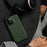 MELKCO For iPhone 14 Pro Max Genuine Cow Leather Coated PC Back Case Soft Microfiber Lining Incomplete Cover Phone Case - Black - 4