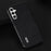 ABEEL For Samsung Galaxy S23 FE Shockproof Nappa Texture Mobile Case Genuine Cow Leather+PC+TPU Cover - Black - 2