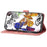 Imprinted Butterflies Phone Case for iPhone 15 , Skin-touch PU Leather Wallet Stand Cover with Strap - Pink - 3