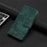 Stand Cover for iPhone 15 Pro Imprinted Butterflies Phone Case Skin-touch PU Leather Wallet with Strap - Green - 7