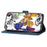 For iPhone 15 Plus Imprinted Butterflies Phone Case PU Leather Wallet Stand Skin-touch Cover with Strap - Blue - 3