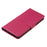 Flip Stand Shell for iPhone 15 Plus Solid Color PU Leather Wallet Cover Phone Case - Rose - 4