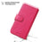 Flip Stand Shell for iPhone 15 Plus Solid Color PU Leather Wallet Cover Phone Case - Rose - 5