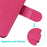 Flip Stand Shell for iPhone 15 Plus Solid Color PU Leather Wallet Cover Phone Case - Rose - 7