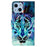 Pattern Printing Leather Wallet Phone Case for iPhone 15 ,  Drop-proof Phone Stand Cover - Wolf - 6