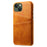 Dual Card Slots Phone Cover for iPhone 15 , PU Leather Coated PC Protective Back Case - Orange - 2