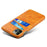 Dual Card Slots Phone Cover for iPhone 15 , PU Leather Coated PC Protective Back Case - Orange - 3