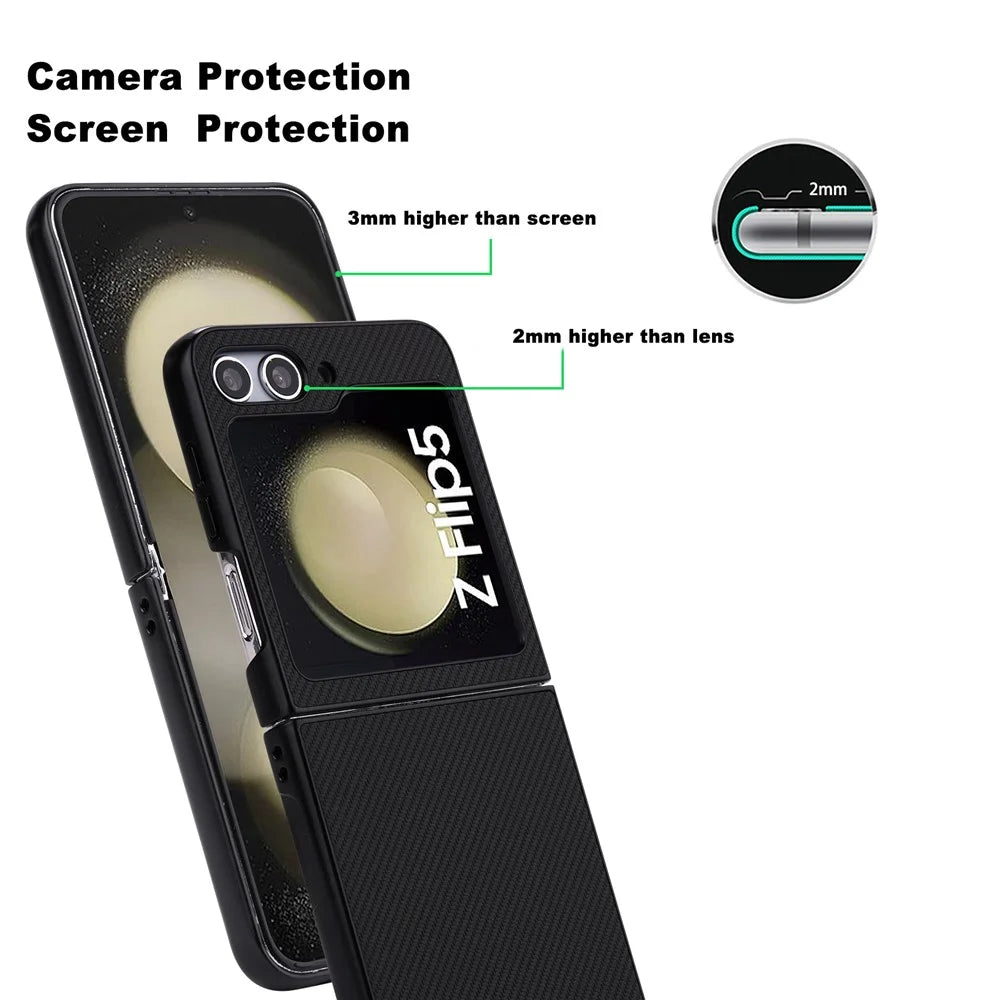 VILI TC Series Slim Phone Case for Samsung Galaxy Z Flip5 5G , PU Leather Coated PC+TPU Protective Cover - 2