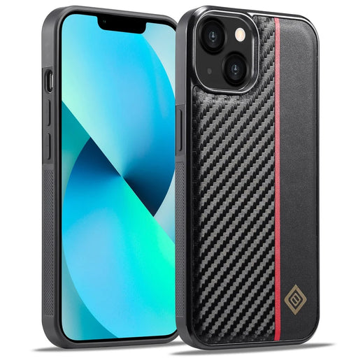 LC.IMEEKE For iPhone 13 mini 5.4 inch Phone Case Carbon Fiber Texture Anti-scratch Leather Coated TPU+EVA Cover - 1