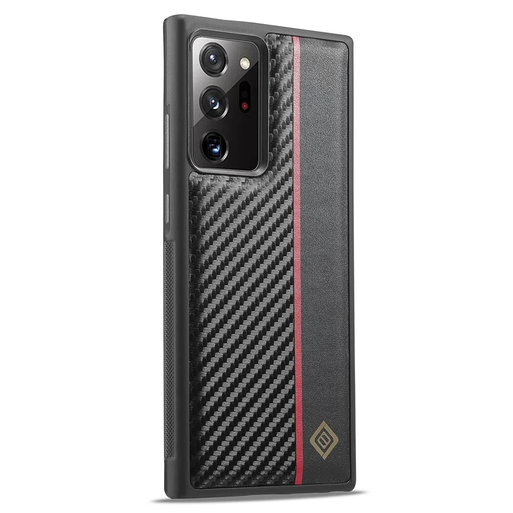 LC.IMEEKE For Samsung Galaxy Note20 Ultra / Note20 Ultra 5G Carbon Fiber Texture Anti-scratch Case PU Leather+TPU+EVA Phone Cover - 2