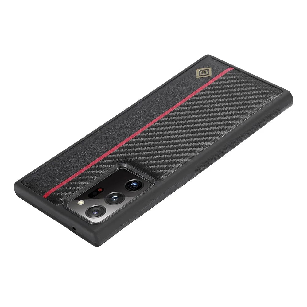 LC.IMEEKE For Samsung Galaxy Note20 Ultra / Note20 Ultra 5G Carbon Fiber Texture Anti-scratch Case PU Leather+TPU+EVA Phone Cover - 5