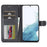 LC.IMEEKE For Samsung Galaxy S23 FE Wallet Case PU Leather Calf Texture Stand Flip Cover - Black - 2