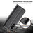 LC.IMEEKE For Samsung Galaxy S23 FE Wallet Case PU Leather Calf Texture Stand Flip Cover - Black - 5