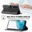 LC.IMEEKE For Samsung Galaxy S23 FE Wallet Case PU Leather Calf Texture Stand Flip Cover - Black - 7