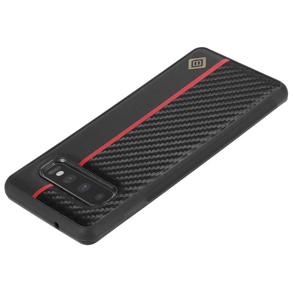 LC.IMEEKE For Samsung Galaxy S10 Scratch Resistant Carbon Fiber Texture Case PU Leather+TPU+EVA Phone Cover - 5