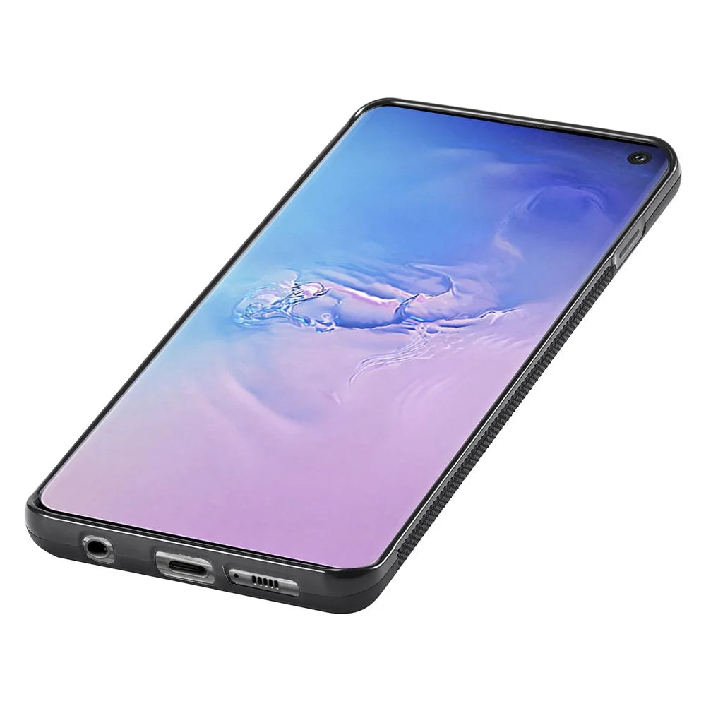 LC.IMEEKE For Samsung Galaxy S10 Scratch Resistant Carbon Fiber Texture Case PU Leather+TPU+EVA Phone Cover - 6