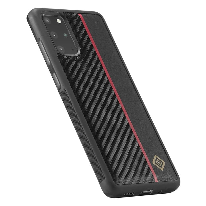 LC.IMEEKE For Samsung Galaxy S20 Plus 4G / 5G Phone Cover Carbon Fiber Texture Leather+TPU+EVA Back Case - 7