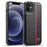 LC.IMEEKE For iPhone 12 mini PU Leather Coated TPU+EVA Phone Case Shock Absorption Carbon Fiber Texture Cover - 1