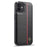 LC.IMEEKE For iPhone 12 mini PU Leather Coated TPU+EVA Phone Case Shock Absorption Carbon Fiber Texture Cover - 2