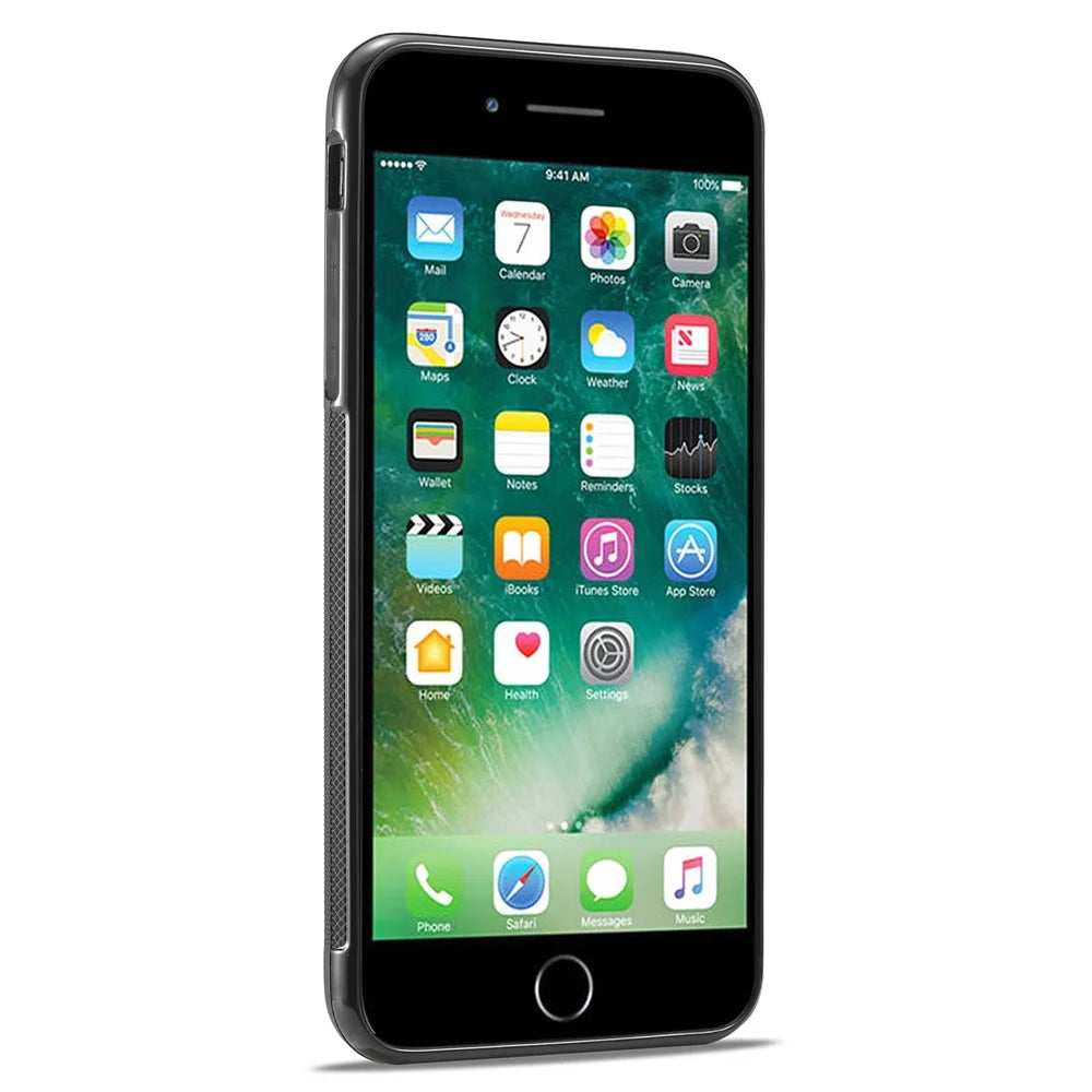 LC.IMEEKE For iPhone 7 Plus / 8 Plus Phone Case PU Leather Coated TPU+EVA Carbon Fiber Texture Back Cover - 3