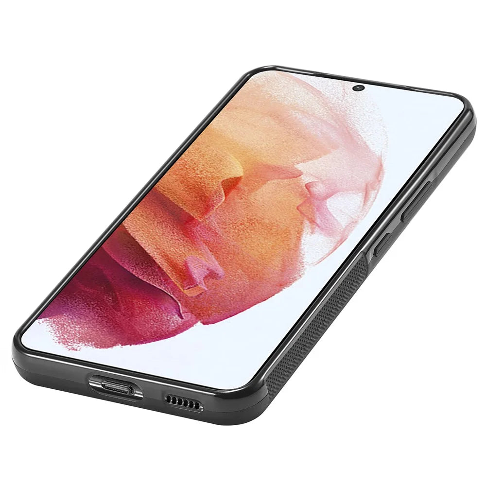 LC.IMEEKE For Samsung Galaxy S21 4G / 5G Carbon Fiber Texture Case PU Leather Coated TPU+EVA Fall Resistant Phone Cover - 6