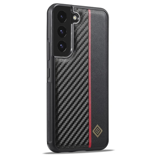 LC.IMEEKE For Samsung Galaxy S22+ 5G PU Leather+TPU+EVA Phone Case Carbon Fiber Texture Splicing Cover - 2