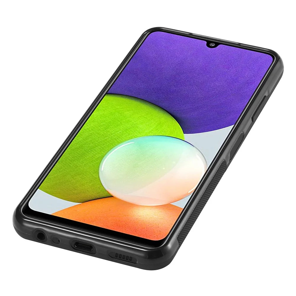 LC.IMEEKE Cell Phone Case for Samsung Galaxy A22 5G (EU Version) , Carbon Fiber Texture Leather+TPU+EVA Slim Cover - 6