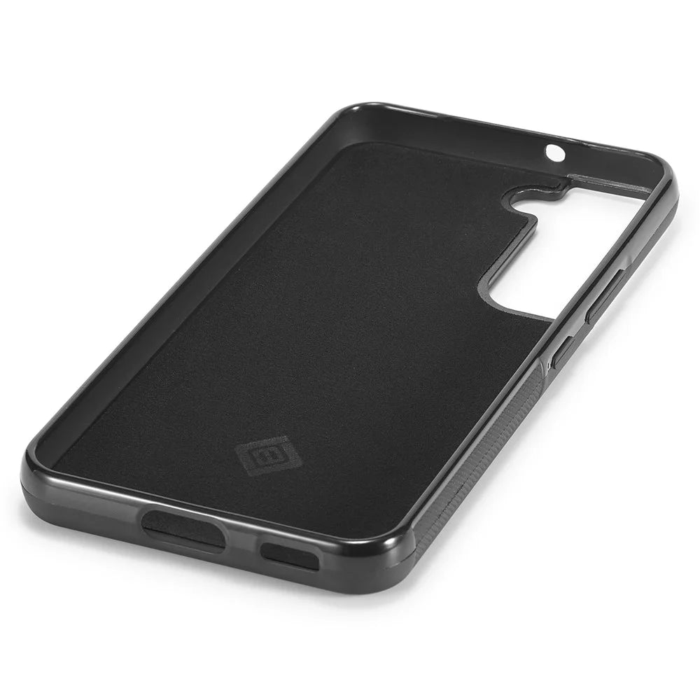 LC.IMEEKE Protective Case for Samsung Galaxy S22 5G , Carbon Fiber Texture Leather Coated TPU+EVA Phone Case - 4