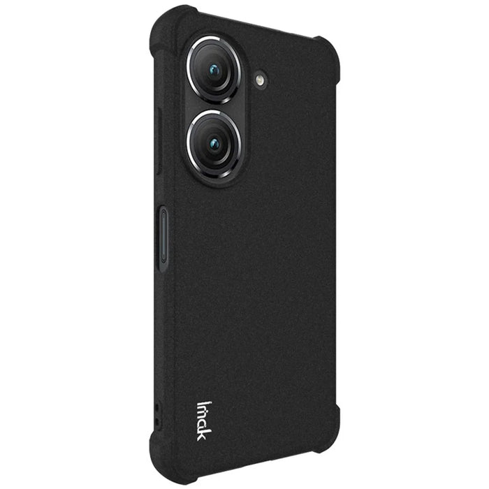 IMAK For Asus Zenfone 10 5G Matte Phone Protective Case Soft TPU Shockproof Back Cover - Black - 5