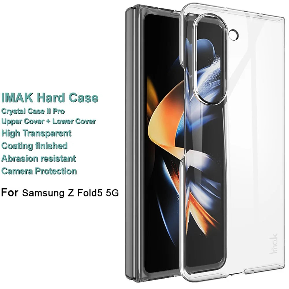 IMAK Crystal Case II Pro Phone Case for Samsung Galaxy Z Fold5 5G , Two-Piece Design Hard PC Clear Cover (Upper Cover+Lower Cover) - 3