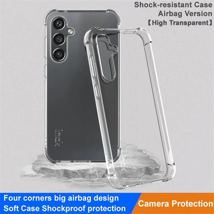 IMAK For Samsung Galaxy S23 FE Phone Shell Four Corner Clear Phone Cover Soft TPU Back Case - Transparent - 2