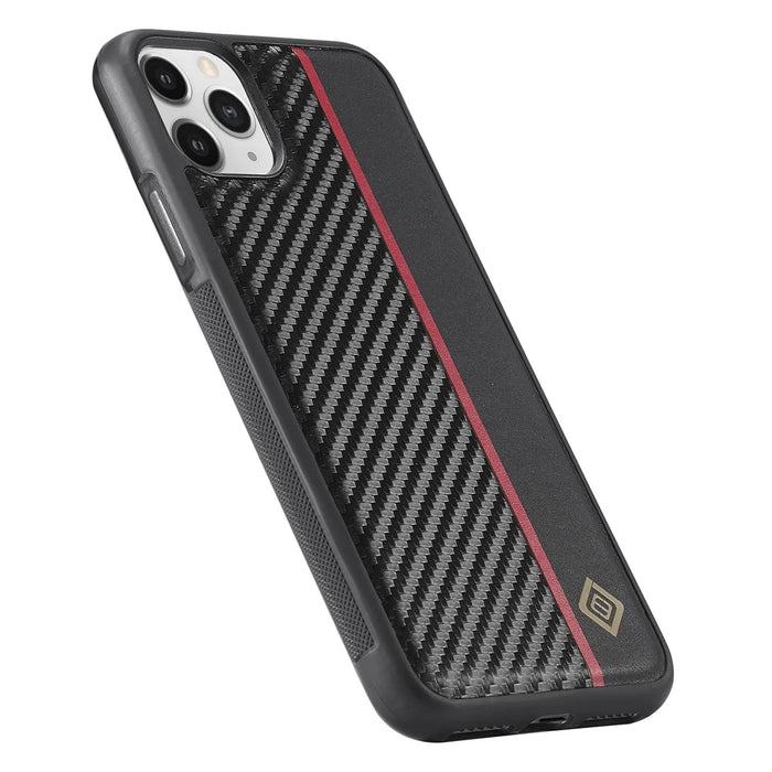 LC.IMEEKE For iPhone 11 Pro Max Cell Phone Cover Carbon Fiber Texture PU Leather+TPU+EVA Shell Case - 7