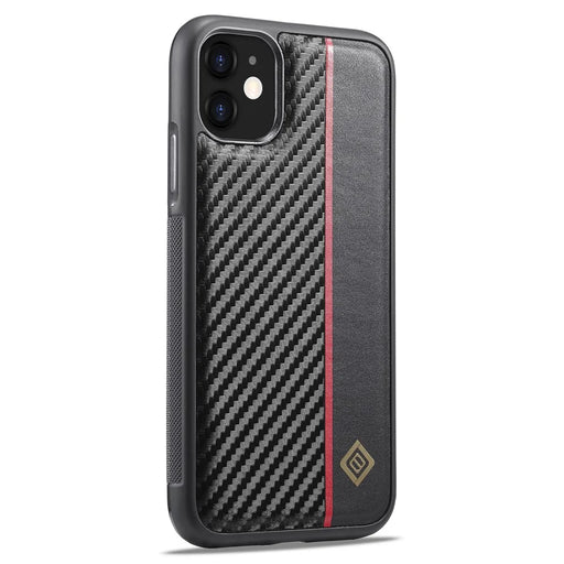 LC.IMEEKE For iPhone 11 Smartphone Case Carbon Fiber Texture PU Leather+TPU+EVA Shell Cover - 2
