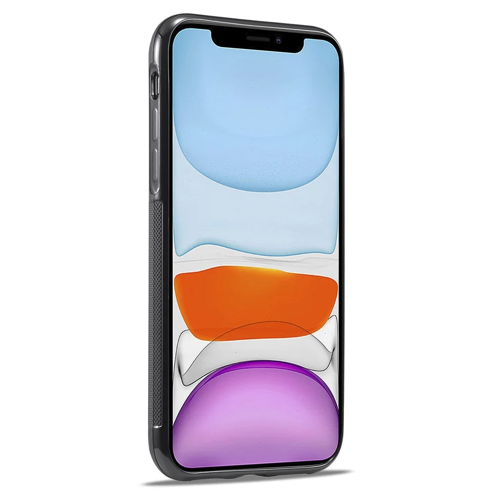 LC.IMEEKE For iPhone 11 Smartphone Case Carbon Fiber Texture PU Leather+TPU+EVA Shell Cover - 3