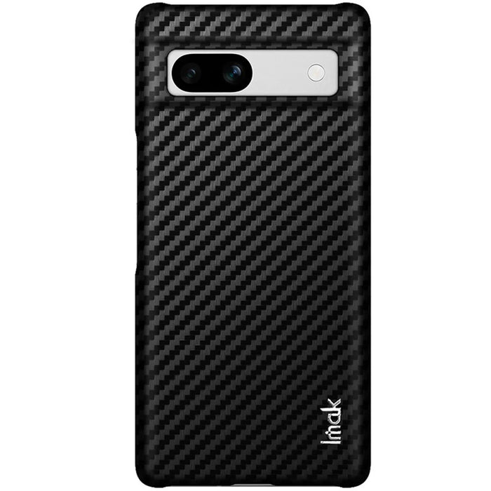 IMAK Ruiyi Series for Google Pixel 7a Mobile Phone Cover Shockproof PC + PU Leather Phone Case - Carbon Fiber Texture - 7