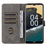 For Nokia C300 Phone Case RFID Blocking Wallet Stand PU Leather Anti-fall Cover with Strap - Black - 2