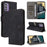 For Nokia C300 Phone Case RFID Blocking Wallet Stand PU Leather Anti-fall Cover with Strap - Black - 5