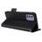For Nokia C300 Litchi Texture PU Leather Case Wallet Stand Anti-Fingerprint Cell Phone Cover with Strap - Black - 4